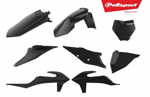 Polisport plastsæt SX/SXF 19- Sort