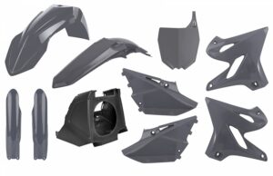 Polisport kit Yamaha YZ125/250(02-->)Resty w/18 fork guards(08->) Nardo Grey