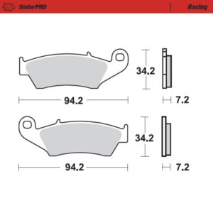 Moto-Master bremseklodser Honda: CR 125-250-500, CRF 450, XR 400-600-650R, K