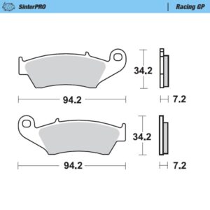 Moto-Master bremseklodser Honda: CR 125-250-500, CRF 450, XR 400-600-650R, K