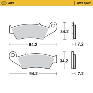 Moto-Master Nitro Racing bremseklodser Honda: CR 125-250-500, CRF 450, XR 400-600-6