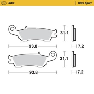 Moto-Master Nitro Racing bremseklodser Yamaha YZ250F front
