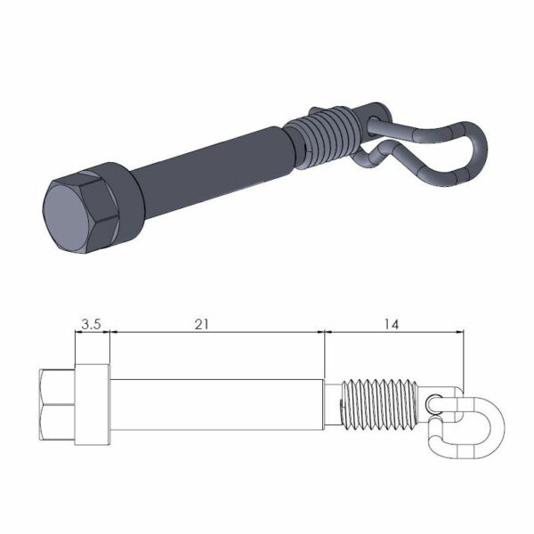 Moto-Master bremseklods stift