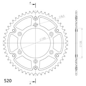 Supersprox Stealth Bagtandhjul Sort