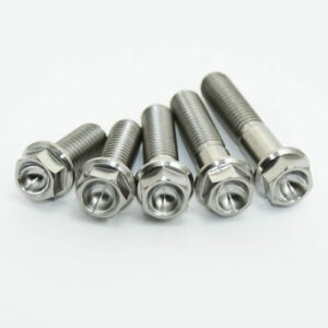 Scar 2 x flangebolt med sekskantet titaniumhoved M8 x 40 - titanium Gr5-Ti