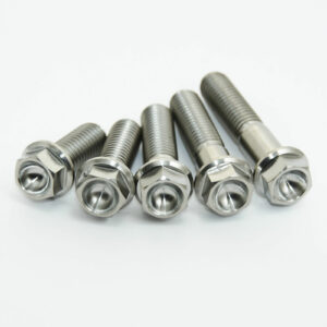Scar 4 x flangebolt med sekskantet titaniumhoved M8 x 45 - titanium Gr5-Ti