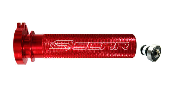 Scar aluminium gasrulle + leje - Honda rød farve