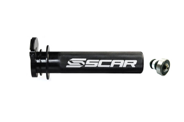 Scar aluminium gasrulle + leje - Ktm/Husqvarna sort farve