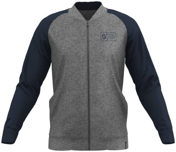 Scott Zip Bomber M's 10 Casual l/sl heather grey/midnight blue