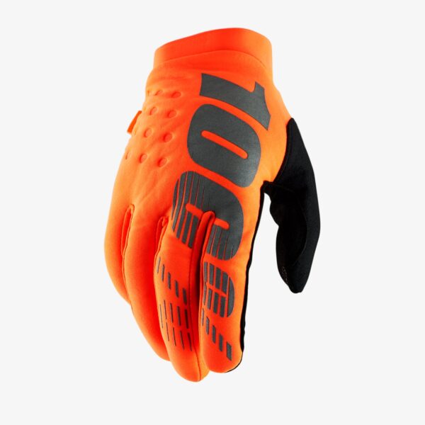 100% Brisker Youth vinterhandsker - Neon orange