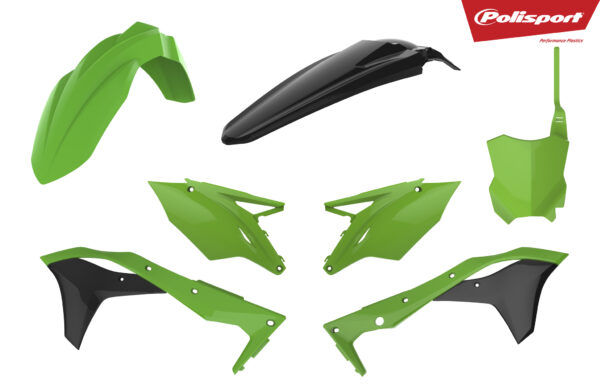 Polisport kit Kawasaki KX450F(16-18) Grøn/sort (1)