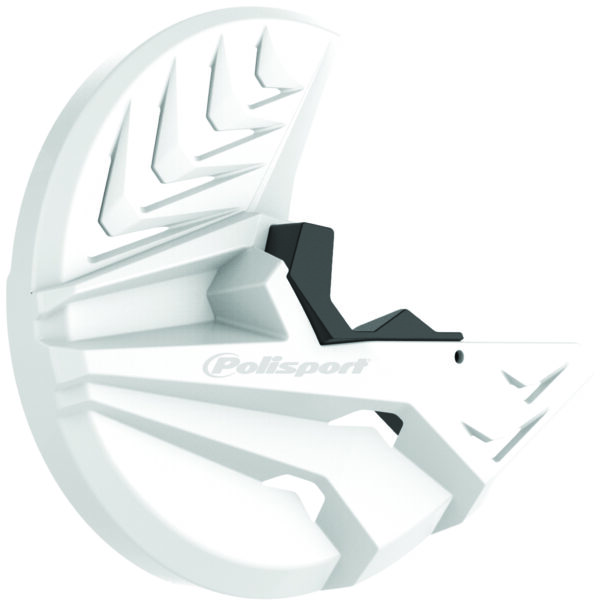 Polisport bremseskive og gaffelbunds-beskytter KX250F(13-18) KX450F(15-18) hvid/sort (8)