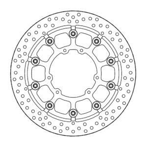 Moto-Master Supermoto Racing Brakedisc front Honda (T-floater HALO 300x5.5x34mm)