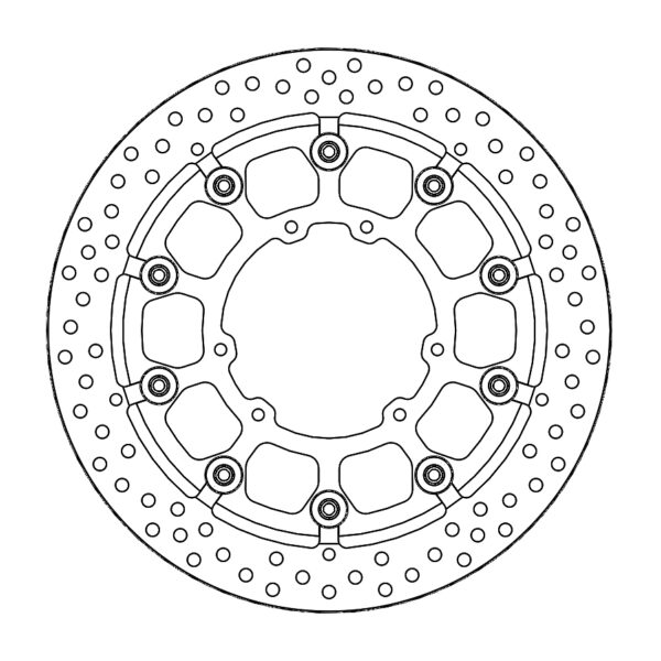 Moto-Master Supermoto Racing Brakedisc front Honda (T-floater HALO 300x5.5x34mm)