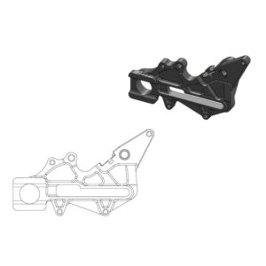 Moto-Master Adapter Husqvarna: Factory bag 220 mm sort, inkl. clips til Magur
