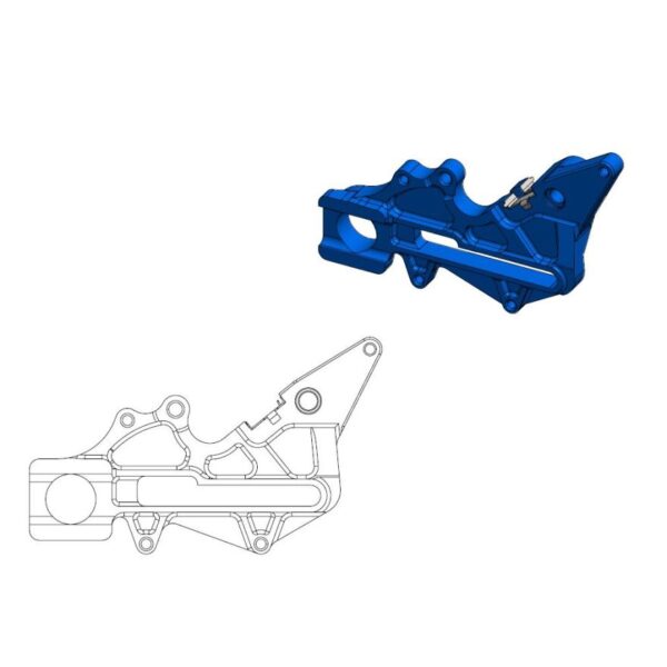 Moto-Master Adapter Husqvarna: Factory bag 220 mm blå, inkl. clips til Magura