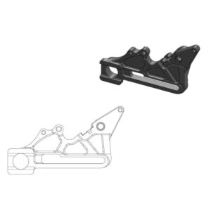 Moto-Master Adapter Husqvarna: Factory bag 240mm sort, inkl. clips til Magur