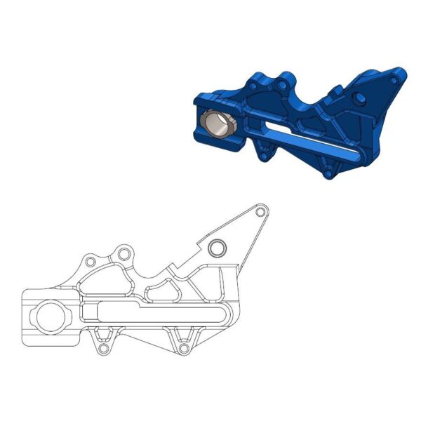 Moto-Master Adapter Husqvarna: Factory bag 220 mm blå (inklusive Enduro-aksel a