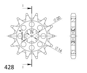 Supersprox / JT Fortandhjul 555.14