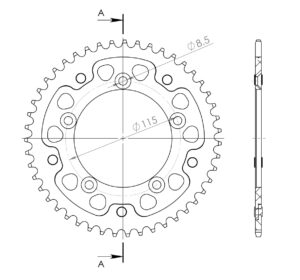 Supersprox Stealth Bagtandhjul Sort