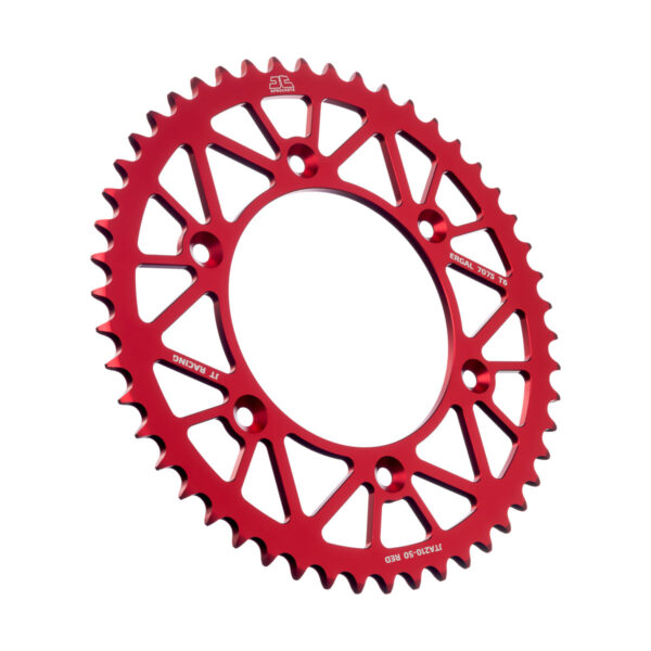 JT Alu-bagtandhjul 7075 T6 rød JTA210.50RED