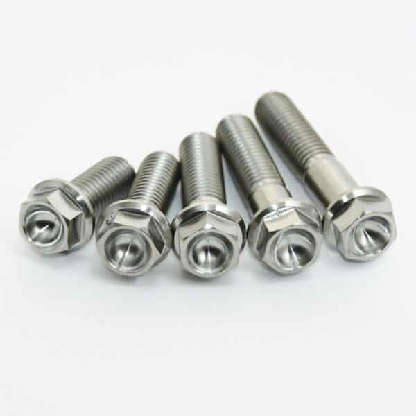 Scar 4 x flangebolt med sekskantet titaniumhoved M8 x 25 - titanium Gr5-Ti