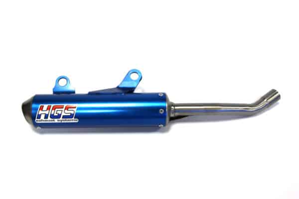 HGS lyddæmper 2T Racing KTM 125/150 19-, TC125 19- Blå