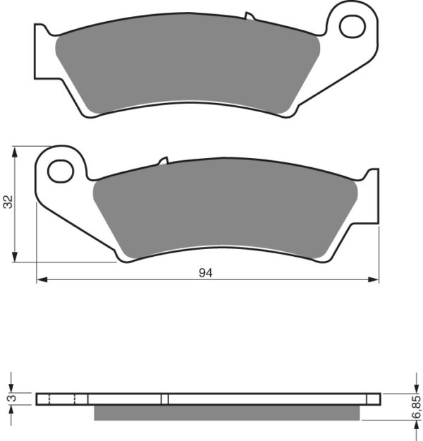 GOLDFREN bremseklodser 041 keramisk kulstof S3