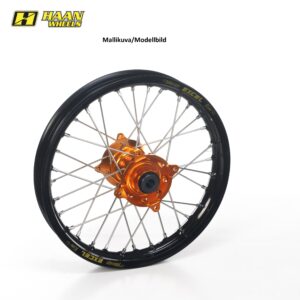 Haan hjul SX65 16- BAG 12-1,60 SORT FELGE/ORANGE NAB