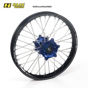 Haan hjul SX65 BAG 16- 12-1,60 SORT FELGE/BLÅ NABEL/SORT STEG/BLÅ NIPPLES
