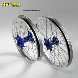 Haan hjul SX&SXF 15-17 /EXC MODELS 16- 17-3,50 SILVER FELGE/BLÅ NAB