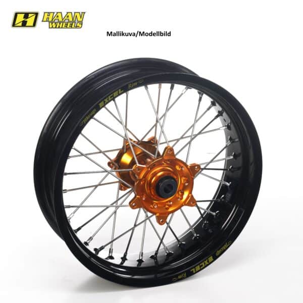 Haan hjul SX&SXF 15- /EXC MODELLER 16- 17-3,50 SORT FELGE/ORANGE NAVN