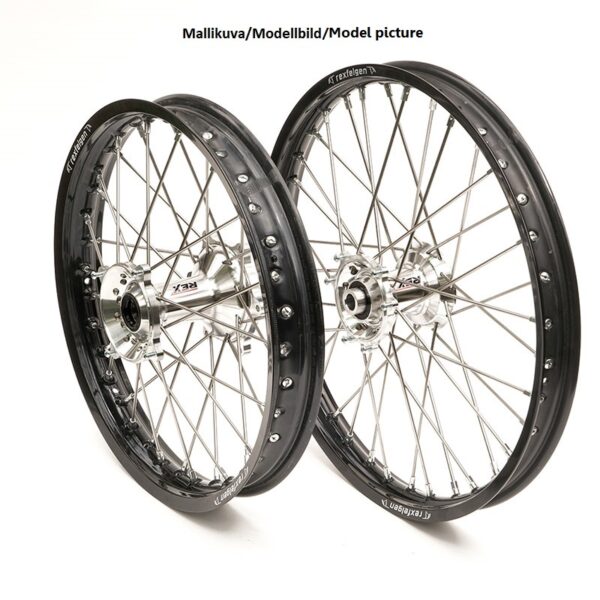 REX HJUL 18-2,15 CRF250 14-.., CRF450 13-.. SORT FÆLG/SØLVNAV 25MM
