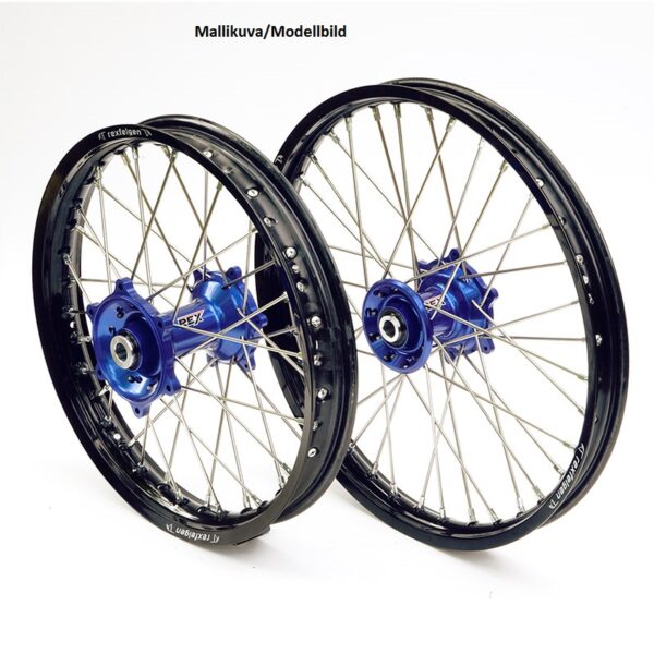 REX HJUL 21-1,60 TE&FE 16-..,TC&FC 15-.. SORT FÆLG/BLÅ NAV 22MM