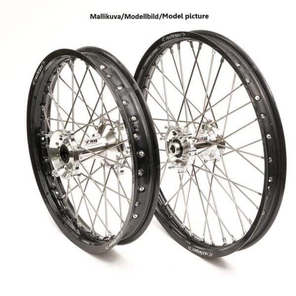 REX HJUL 18-2,15 KTM ALL SX-F 13-..,TC&FC 16-.. SORT FÆLG/SØLVNAV 25MM