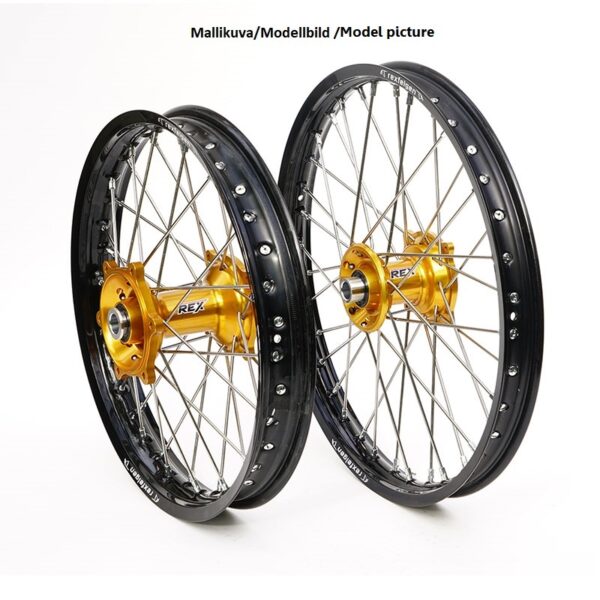 REX HJUL 18-2,15 RMZ250/450 07-... SORT FÆLG/GULD NAV 25MM