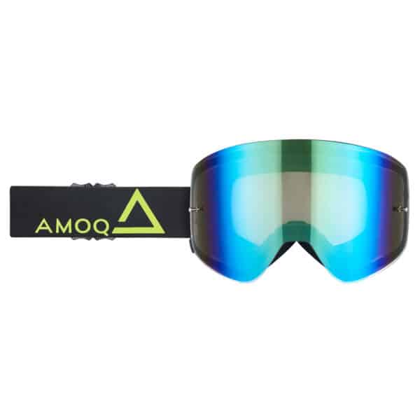 AMOQ MX Briller Vision Magnetic Black-HiVis - Guldspejl