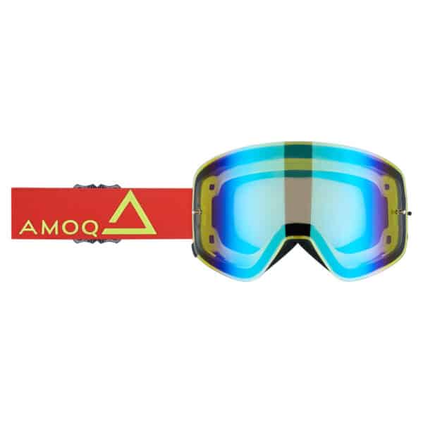 AMOQ MX Briller Vision Magnetic Red-HiVis - Guldspejl