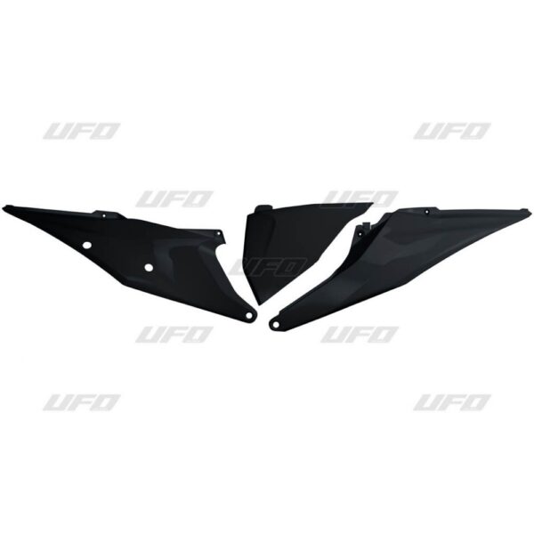 UFO sidepanel + sidepanel luftfilterkasse venstre KTM125-525 SX/SXF 19- EXC/EXC-F 20- Sort 001
