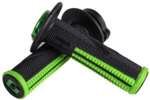 ODI Emig2 Pro V2 Lock-on-greb, 2- og 4-takts - Sort/grøn
