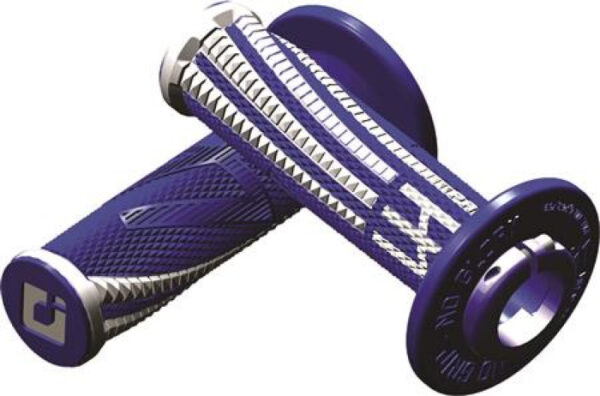 ODI Emig2 Pro V2 Lock-on-greb, 2- og 4-takts - Blå/hvid