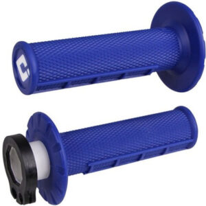 ODI Half Waffle MX Lock-On Grip Set 2 & 4 Stroke - Blå