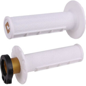 ODI Half Waffle MX Lock-On Grip Set 2 & 4 Stroke - Hvid