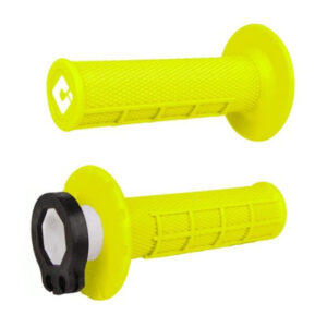 ODI Half Waffle MX Lock-On Grip Set 2 & 4 Stroke - Gul