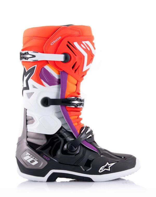 Alpinestars Støvle Tech 10 Sort/Rød Fluo/Orange - Image 3