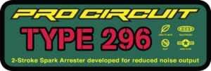 Pro Circuit 296 lyddæmper klistermærkesæt