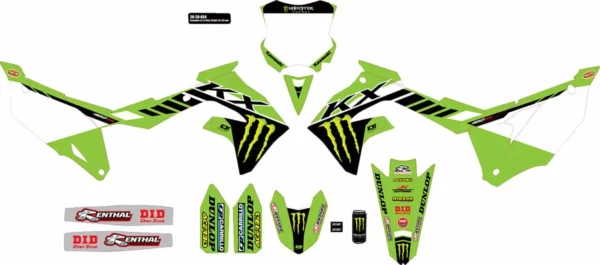D'cor Visuals Komplet grafiksæt Kawasaki KX 450 4T 2019-2023