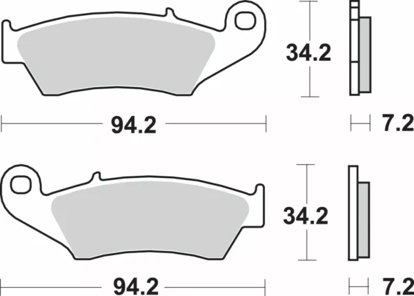 Sbs SI Offroad sintret bremseklodser Yamaha 1998-2020 - Image 3