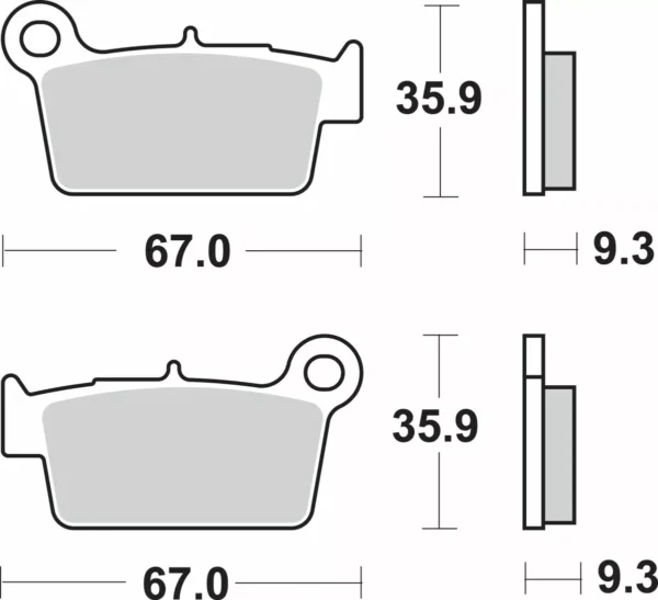 Sbs SI Offroad sintret bremseklodser Yamaha 2003-... - Image 2