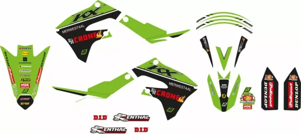 Blackbird Racing grafisk sæt med sædebetræk Repli Kawasaki KX 450 4T 2019-2024
